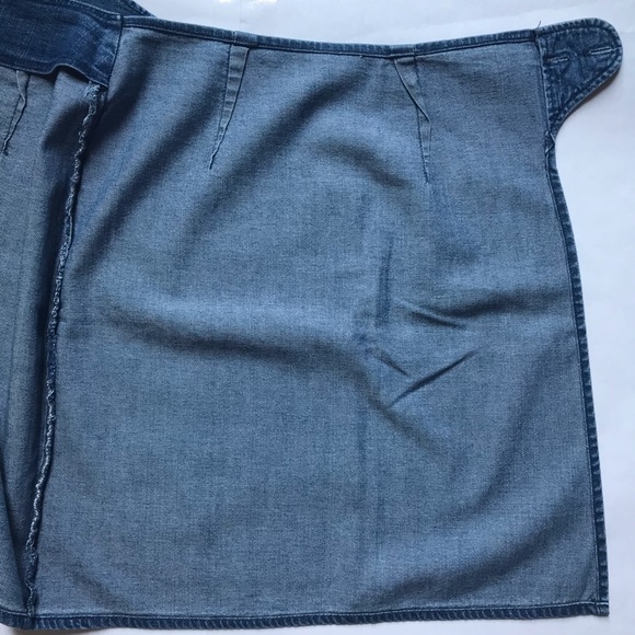 Vintage GAP Wrap Mini Skirt Size Small Blue - Picture 7 of 10